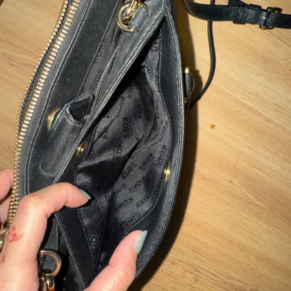 Michael Kors Black Satchel with Gold Accents - Picture 7 of 7